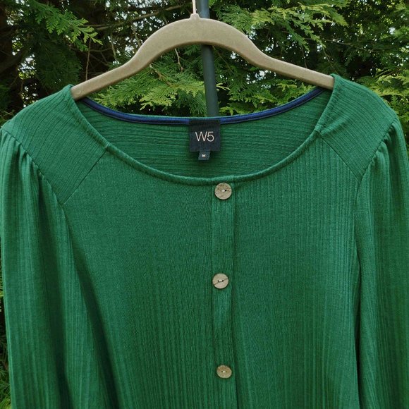 Anthropologie W5 Soft & Stretchy Rayon Blend Rib-Knit Top - Picture 2 of 3